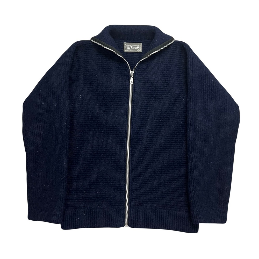 Dachstein Woolwear Mens XXL Navy Full Zip Boiled Wool Sweater Austria Vintage - Picture 1 of 10